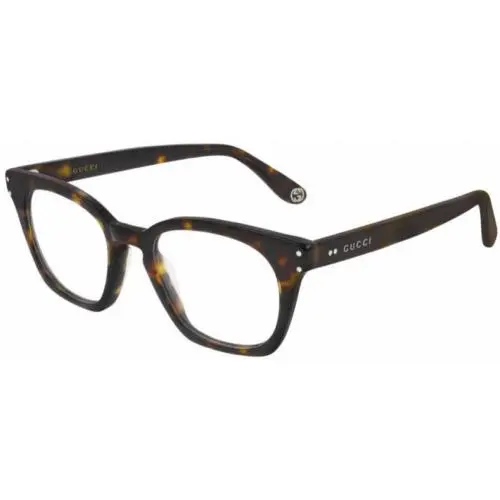 GG0572O 007 Square Havana Dark Havana Demo Lens 50 mm Men`s Eyeglasses by Gucci