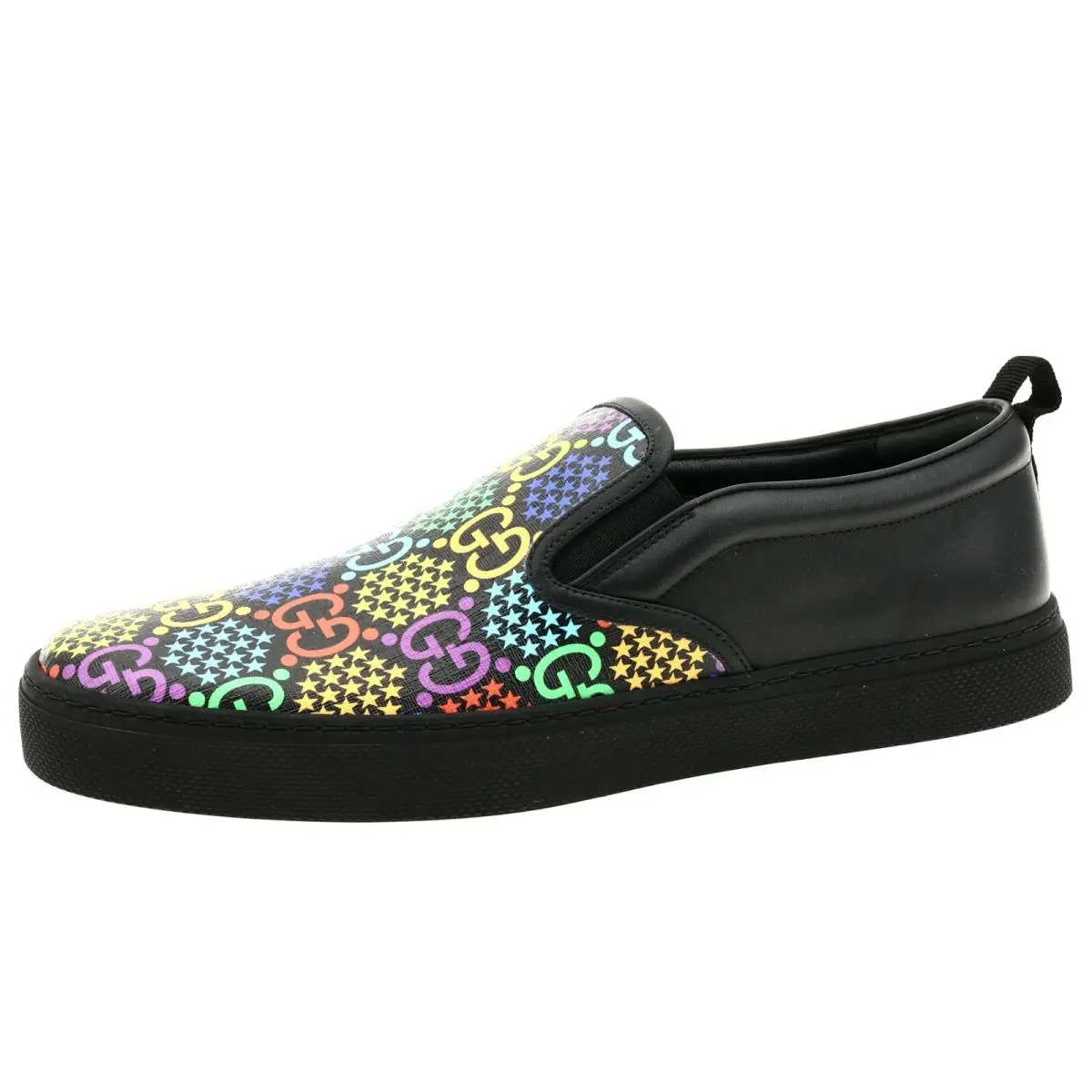 GG Supreme Psychedelic D5436 Black Slip-on Sneakers Size 10 G / 10.5 US by Gucci