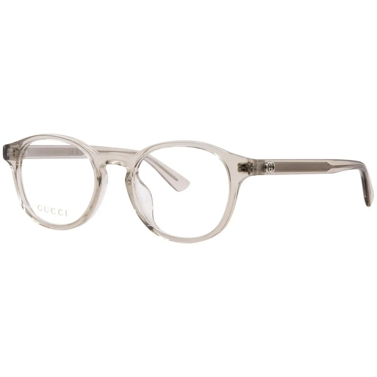 GG2137OK 002 Eyeglasses Frame Men`s Beige Full Rim Oval Shape 50mm by Gucci