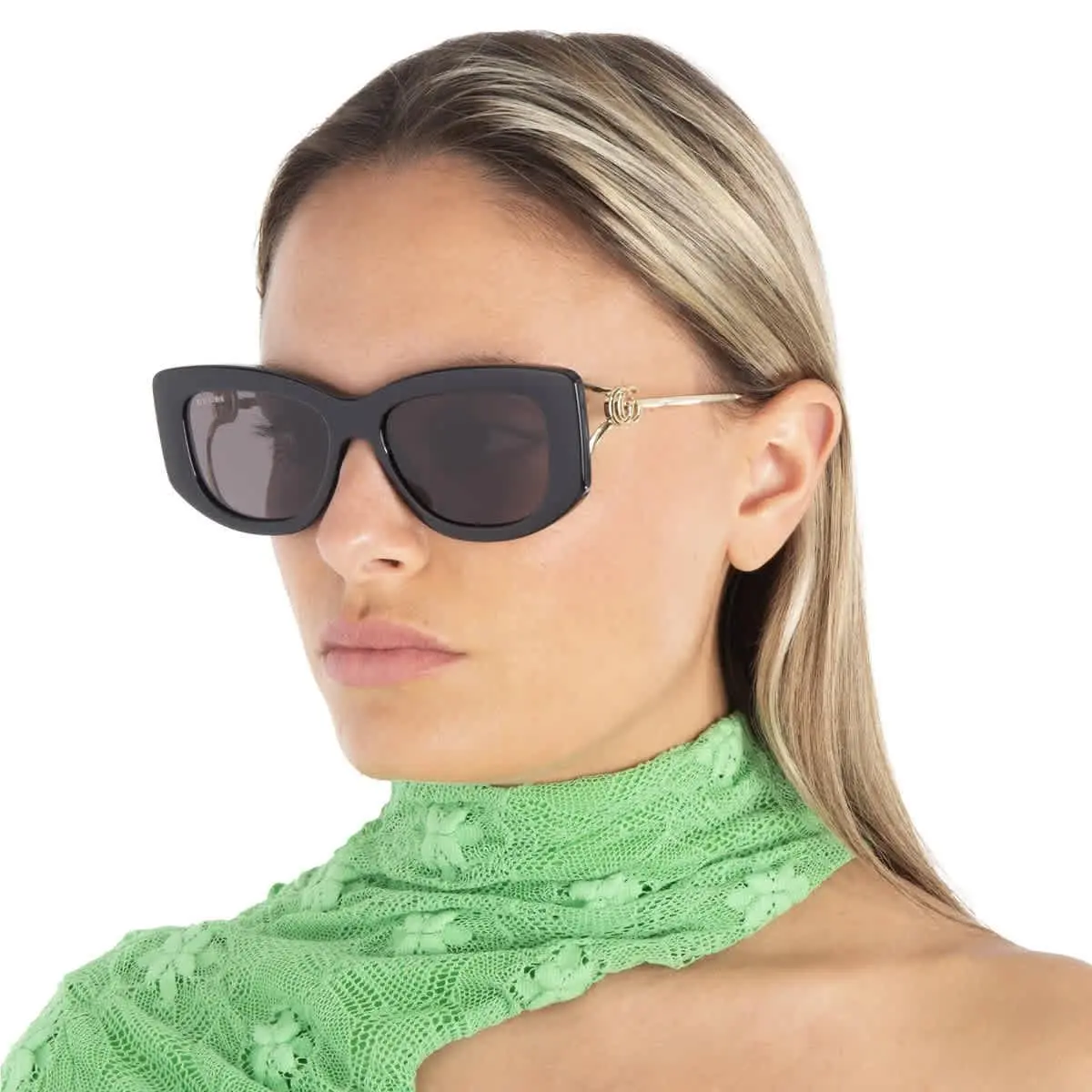 Grey Cat Eye Ladies Sunglasses GG1566S 001 55 GG1566S 001 55 by Gucci