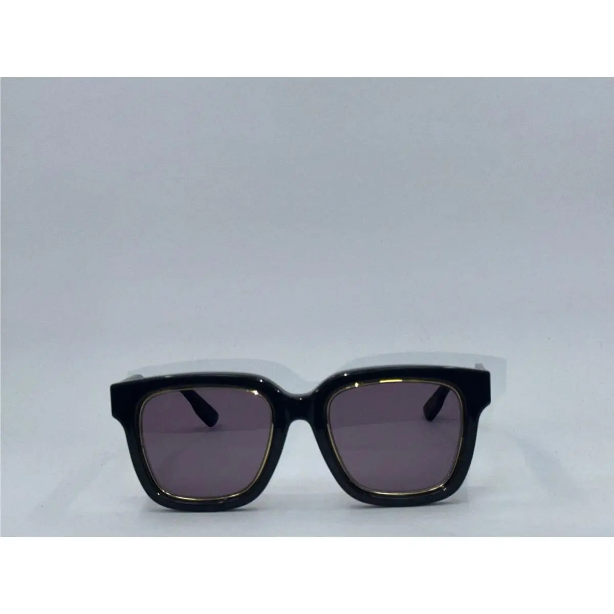 GG1136SA Aria Square Sunglasses Black Gold Trim 52-21-150 by Gucci
