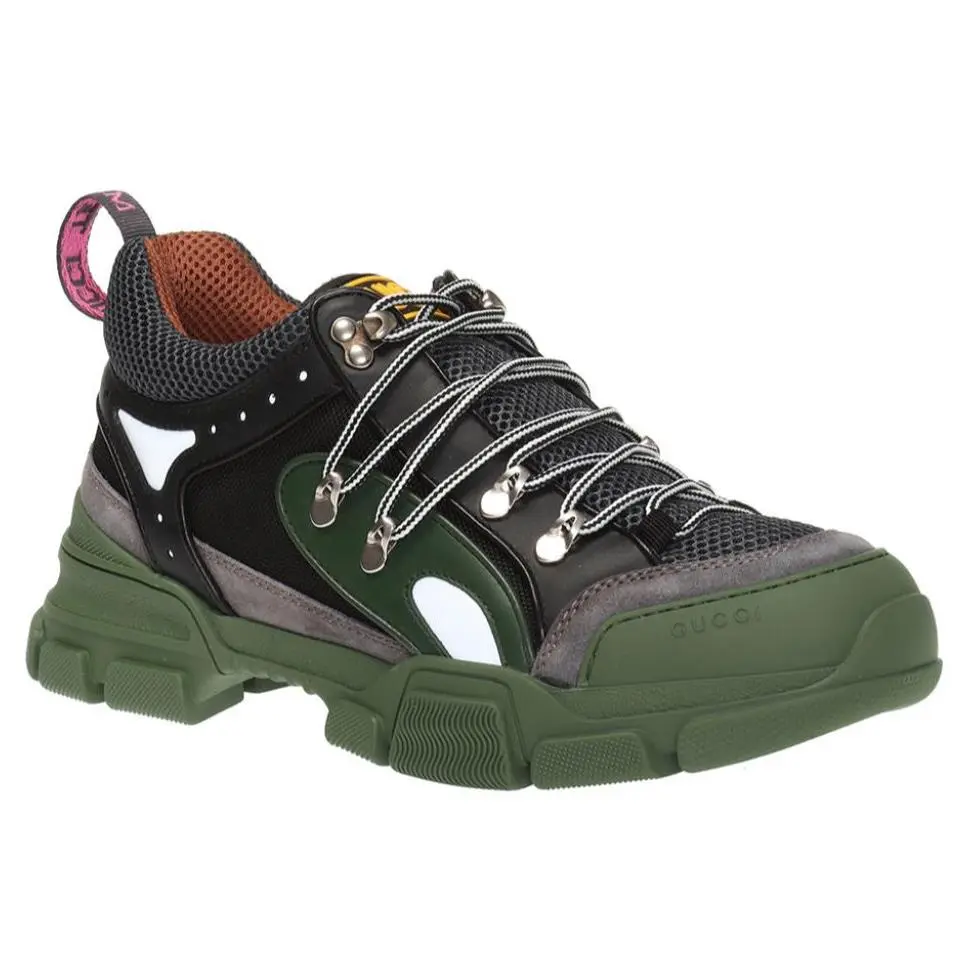 Flashtrek Green Low-top Sneaker D44104 Men`s Size 10 G / 10.5 US by Gucci