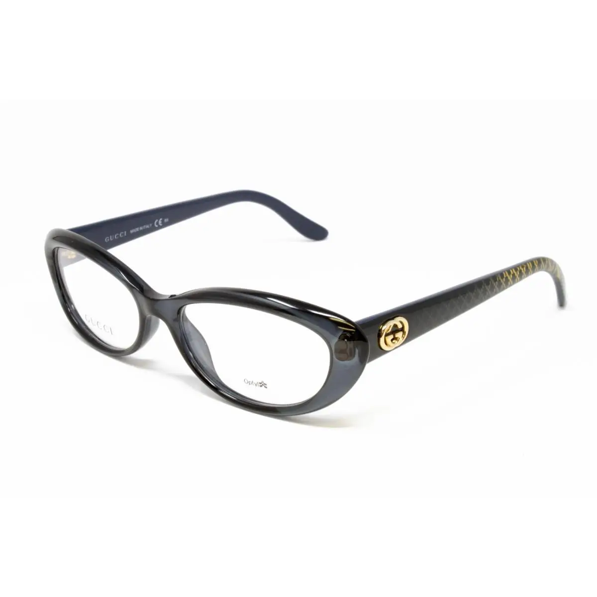 Gucci Eyeglasses GG3566-W7X Blue Gold 52mm Plastic Optical Frame Italy