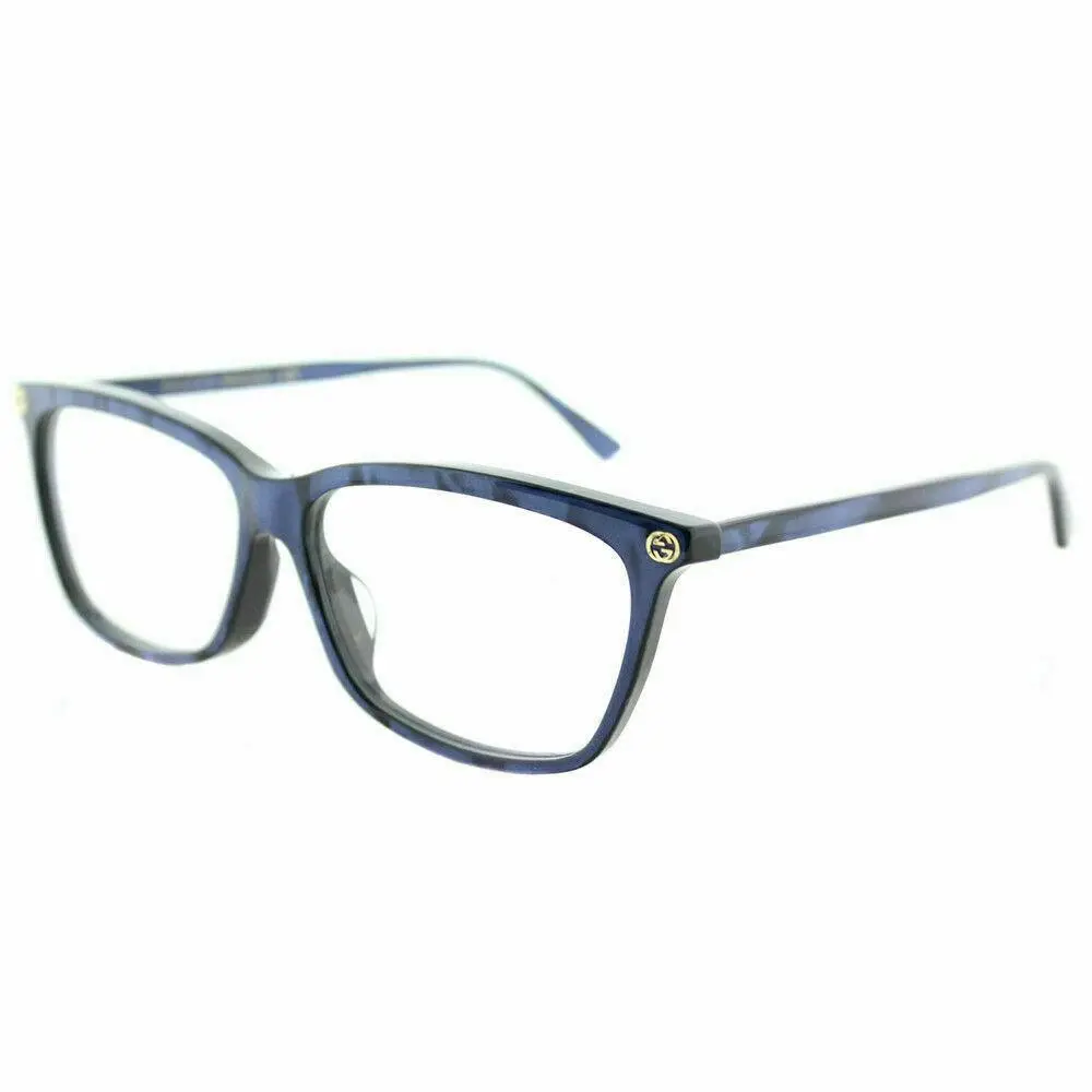 Gucci GG 0042OA 004 Asian Fit Blue Plastic Cat-eye Eyeglasses 55mm