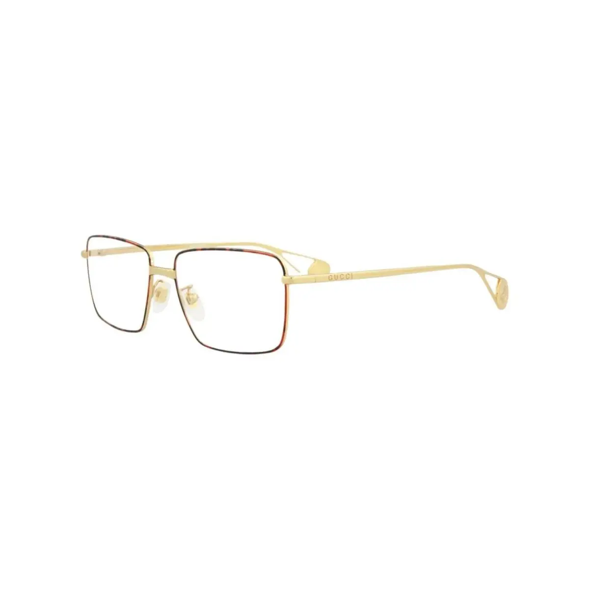 GG-0439O 004 Gold Eyeglasses with Havana Trim 53/15/145 by Gucci
