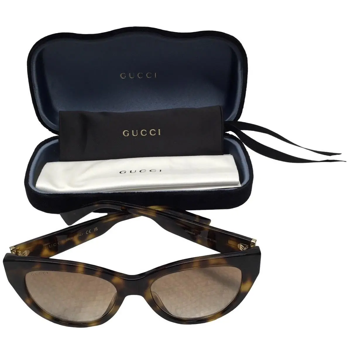 Cat Eye Sunglasses Tortoise 53MM W Case and Dust Rag EPJ034122 by Gucci