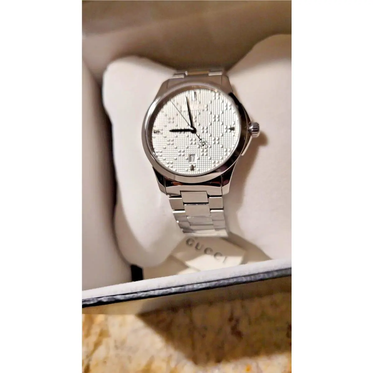 Unisex Swiss G-timeless Diamante Stainless Steel Bracelet Watch 38mm by Gucci