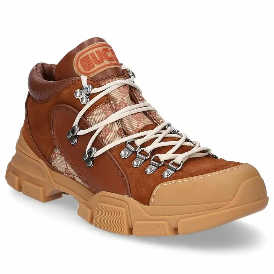 Gucci D5413 Flashtrek GG Low-top Queen Sneaker Men`s Size 7.5 G / 8 US - Brown
