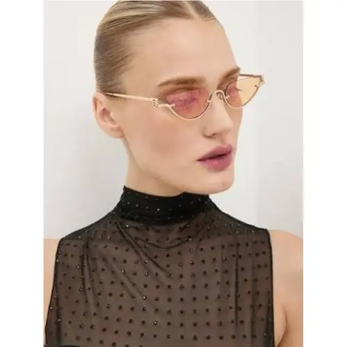 Gucci GG1603S 004 Gold Yellow Women Cat Eye Sunglasses