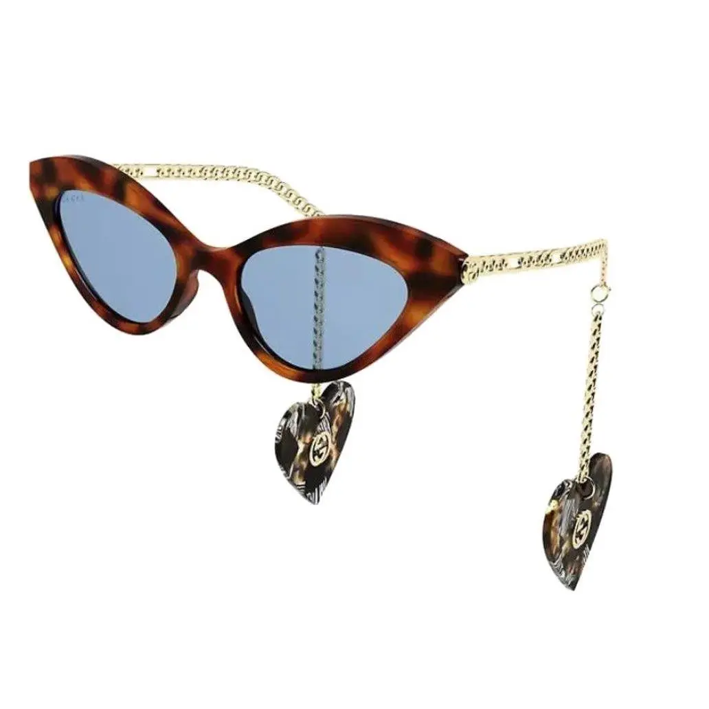 Havana Cat Eye Sunglasses with Charms Model GG0978S/003 by Gucci