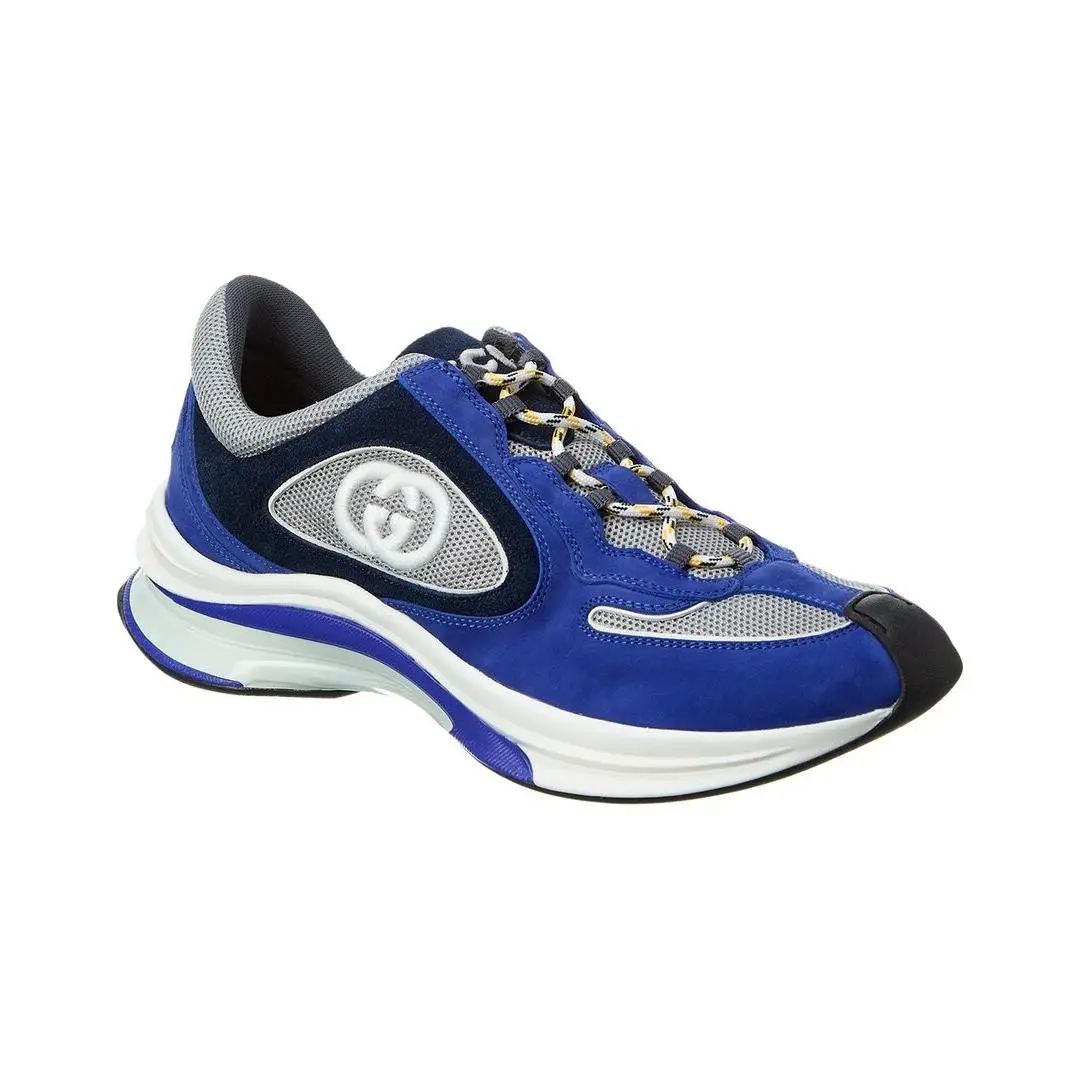 Run Suede Sneaker Men`s Blue 7 by Gucci