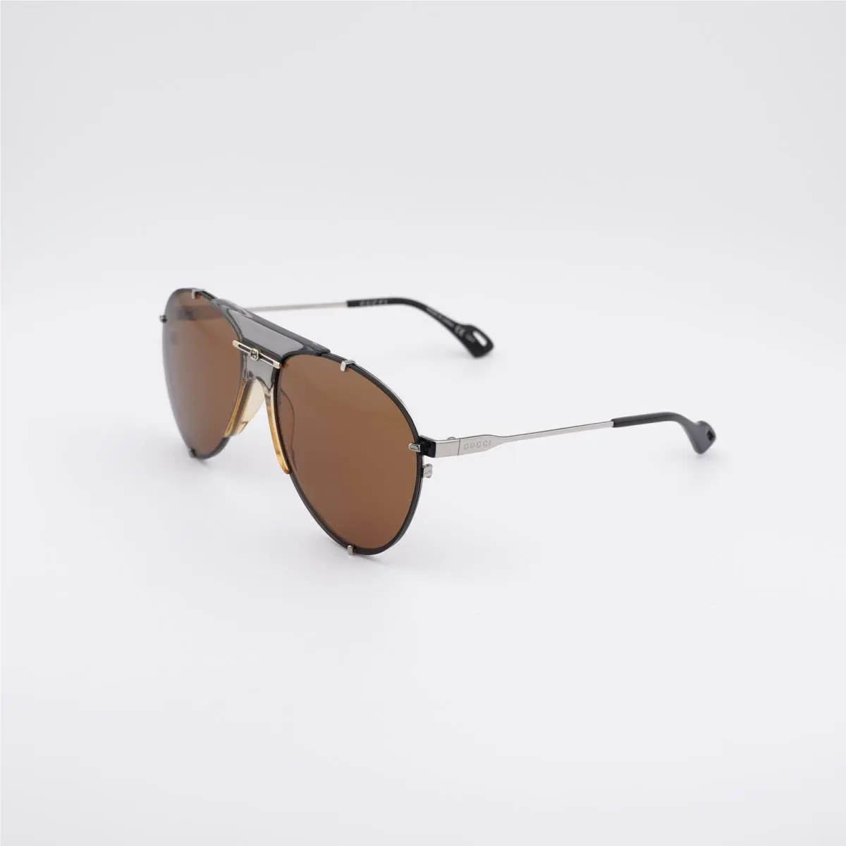 GG0740S 003 Silver/brown 61-15-135 Sunglasses by Gucci