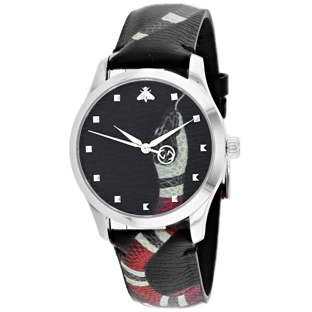 Women`s G-timeless Black Dial Watch - YA1264007A by Gucci