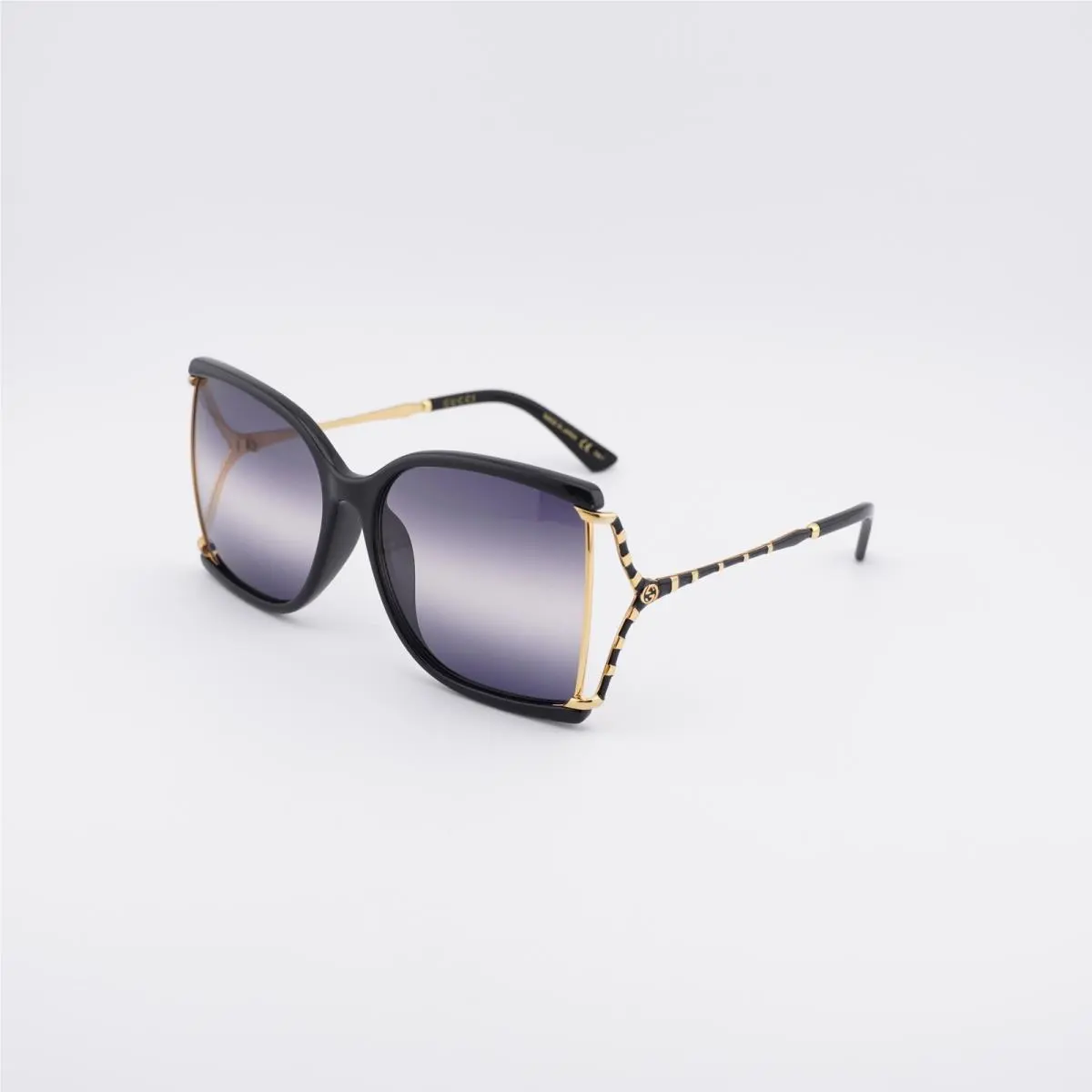GG0592SK 001 Black/gold/double Gradient 60-18-130 Sunglasses by Gucci