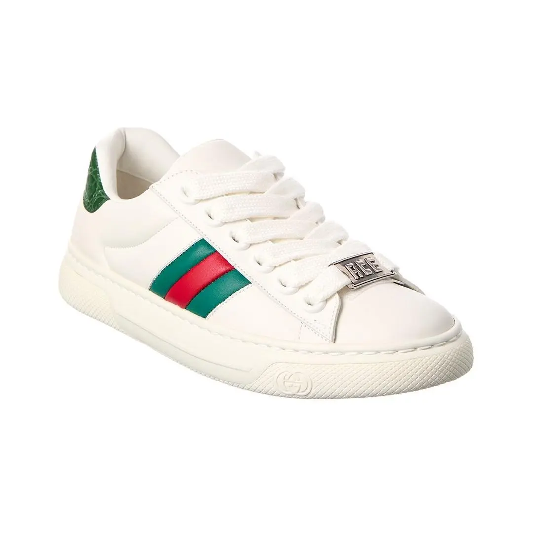 Ace Leather Sneaker Women`s White 37 by Gucci