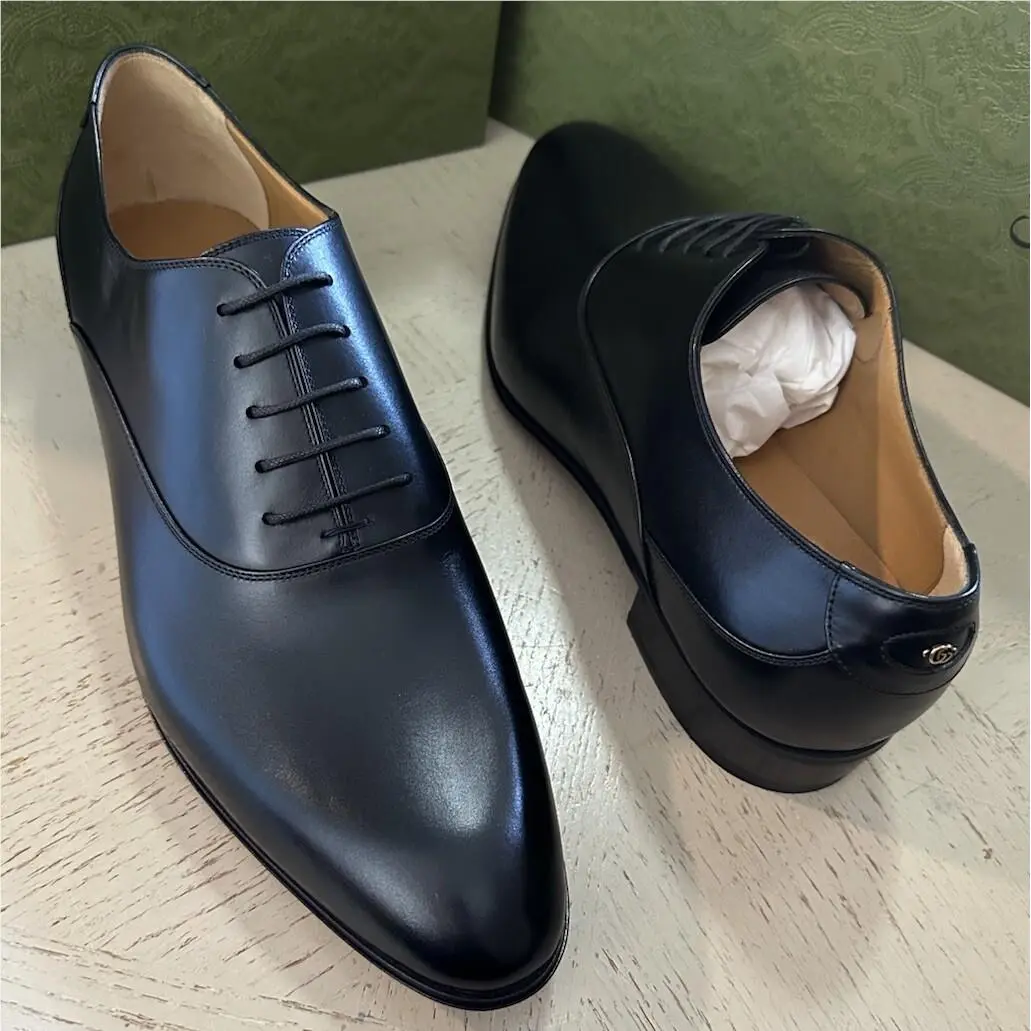 Gucci Men’s Leather Oxford Shoes Black 13.5 US/13 UK 719741