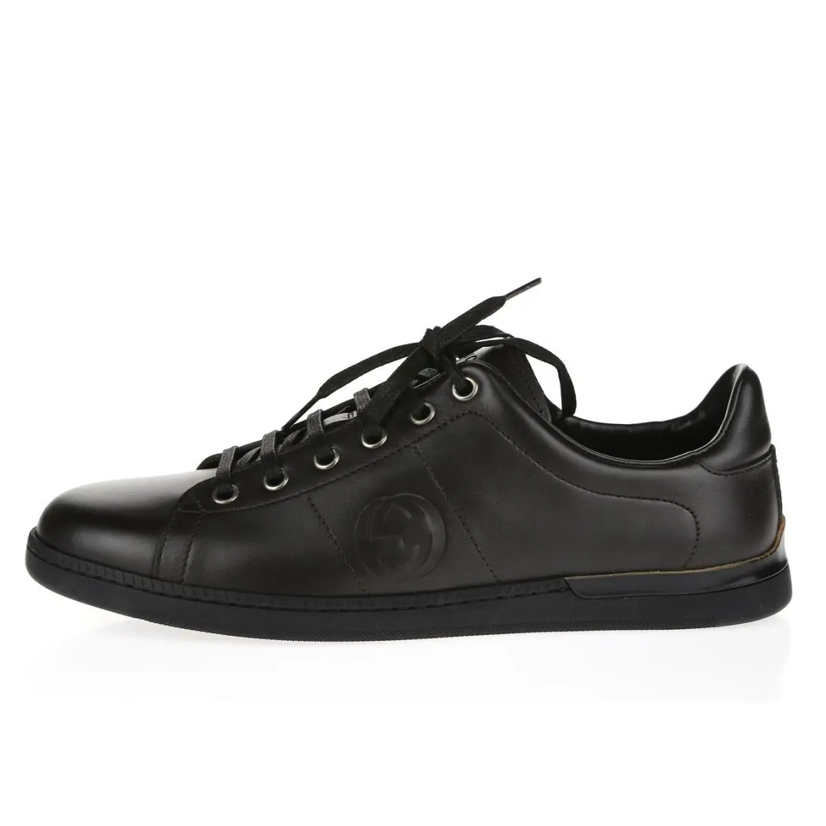 Unisex  228435 Brown Leather Low Top Sneakers Sz. 39 G UK by Gucci