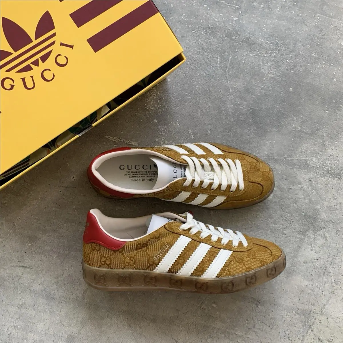 Adidas x Gucci Gazelle Monogram Women`s Shoes Size US 7 UK 5.5 EU 38 2/3