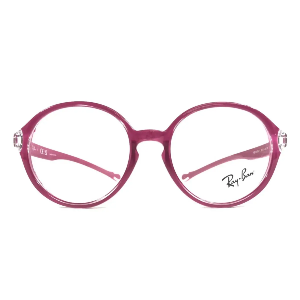 Ray-ban Eyeglasses Frames RB9075VF 3878 Clear Rubber Fuchsia Asian Fit 46-16-140