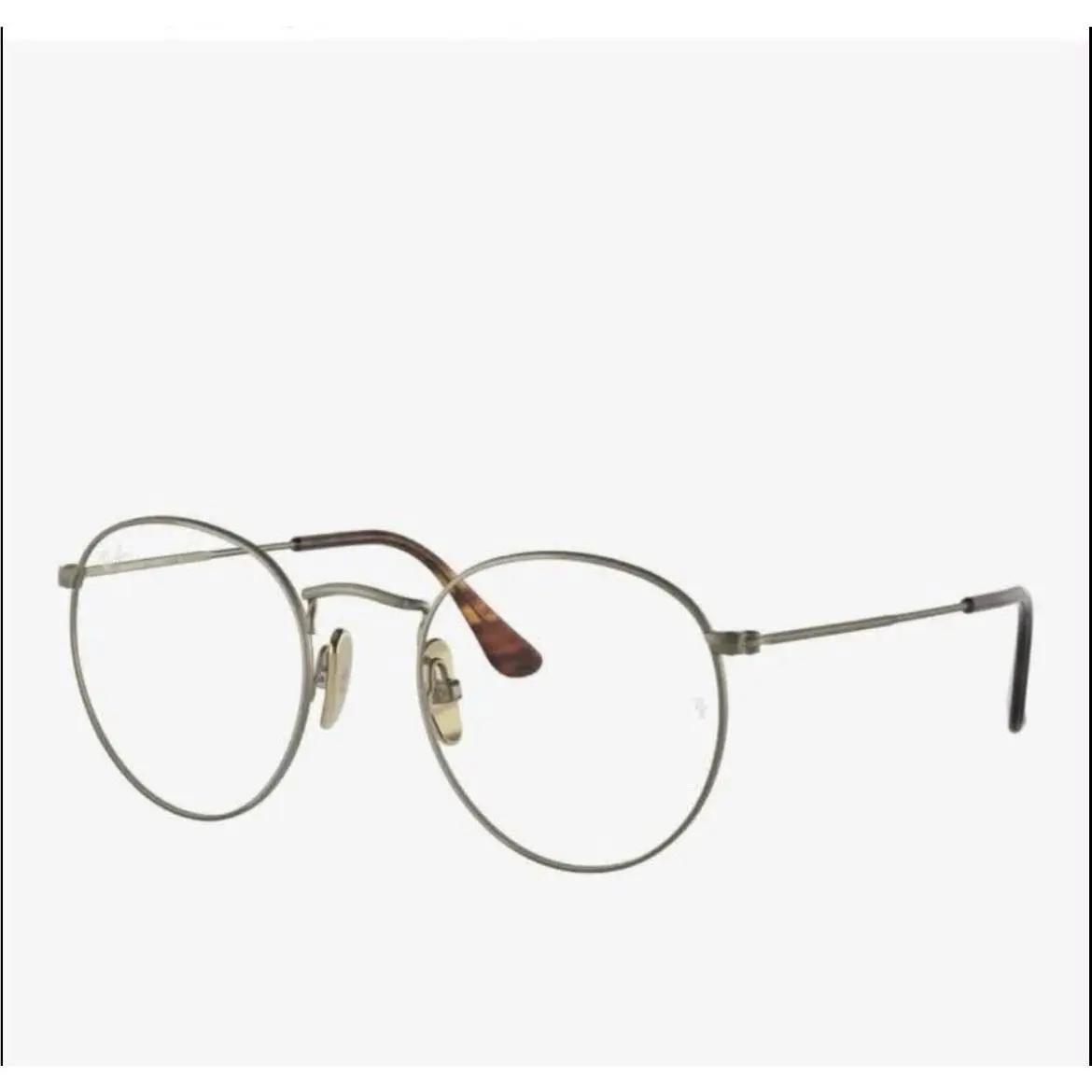 Ray-ban Rb8247v Round Titanium Prescription Eyewear Frames 47 mm
