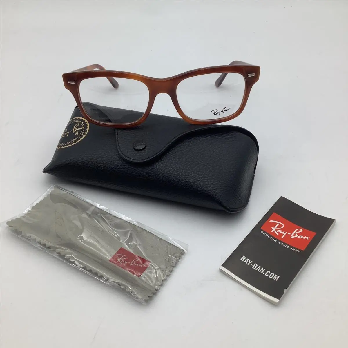 Ray Ban RB 5383 5944 Tortoise Eyeglasses Frames 54-19-150 with Case Cloth