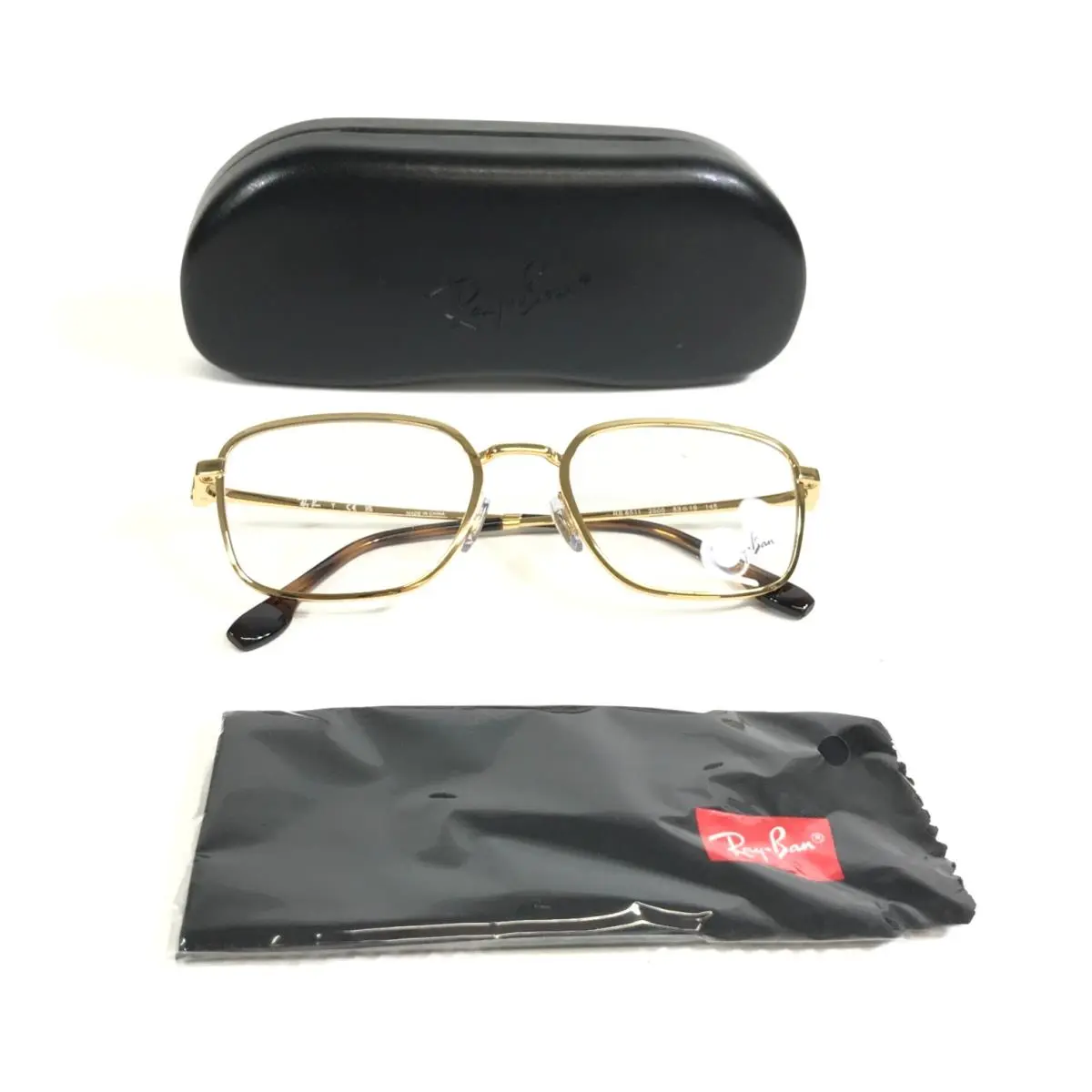 Ray-ban Eyeglasses Frames RB6511 2500 Arista Gold Rectangle Full Rim 53-19-145