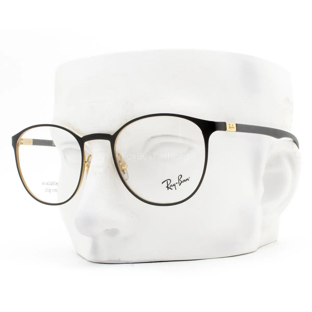 Ray-ban Eyeglasses Glasses RB6355 2994 Matte Black on Arista Gold 50mm with Case by Ray-Ban