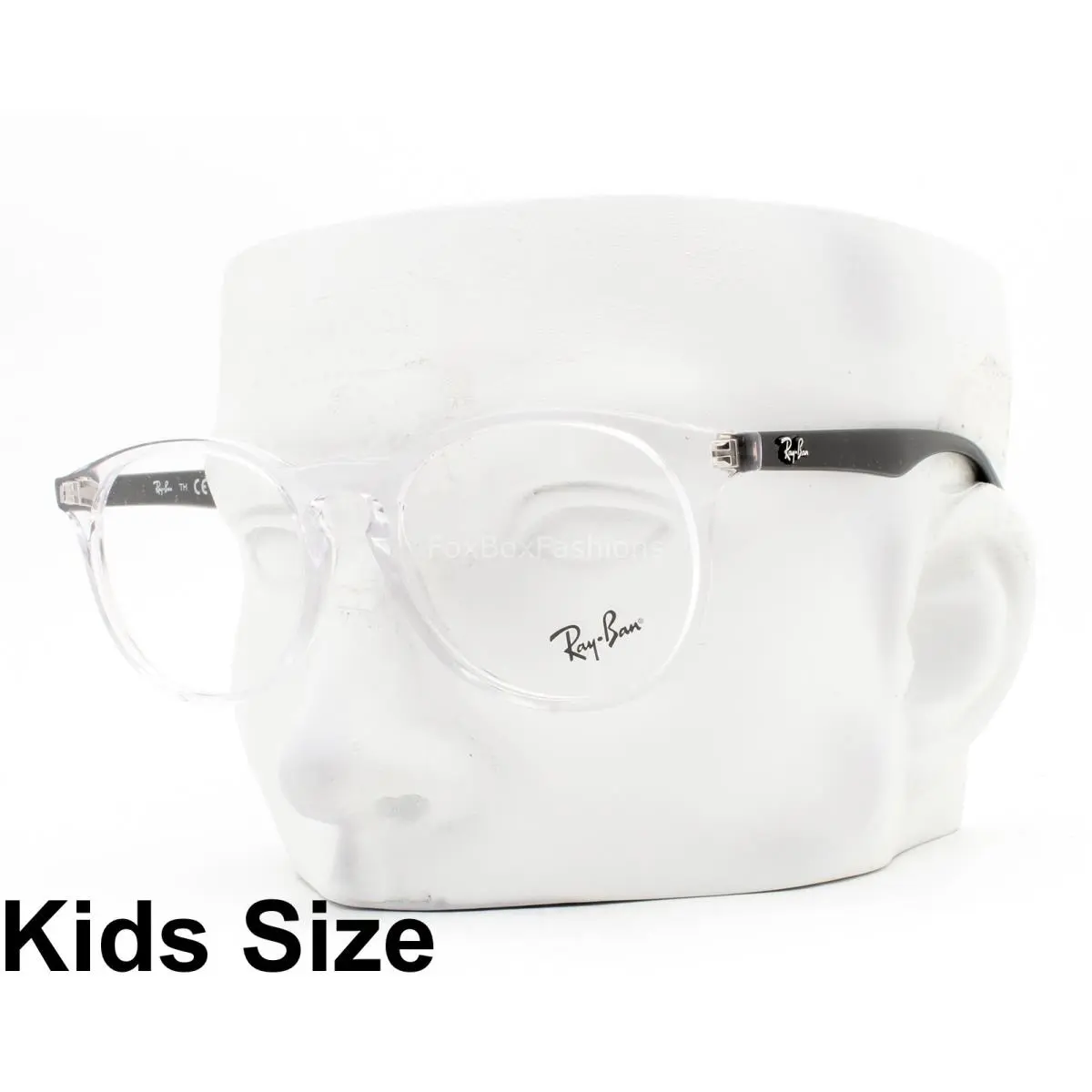 Ray-ban Kids Eyeglasses RB 1554 3541 Crystal Clear Black 48mm Kid Size W/case by Ray-Ban
