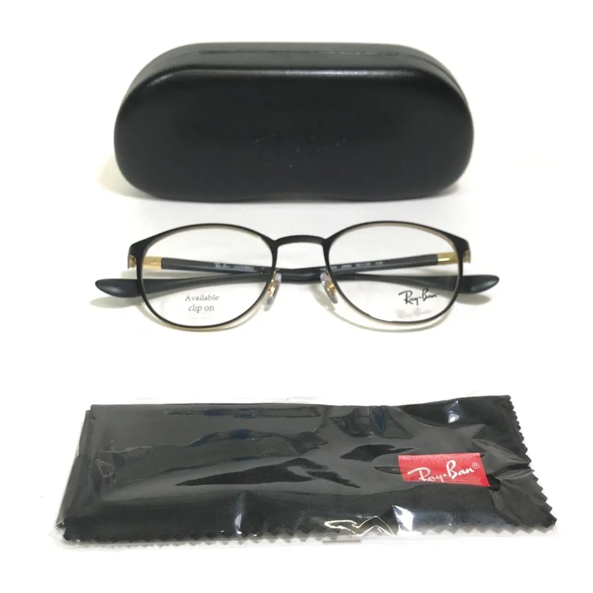 Ray-ban Eyeglasses Frames RB6355 2994 Liteforce Black Gold Round 50-20-145 by Ray-Ban