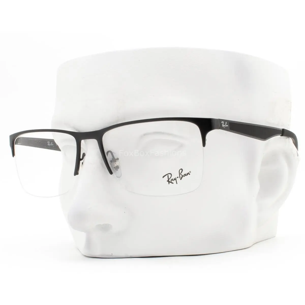 Ray-ban Semi Rimless Eyeglasses Glasses RB 6335 2503 Matte Black 56mm W/case