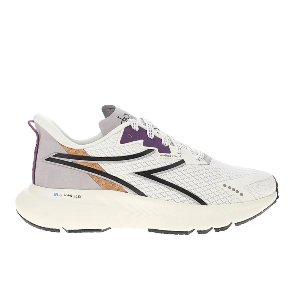 Diadora Mythos Blushield Volo 4 2030 Running Womens Off White Sneakers Athletic