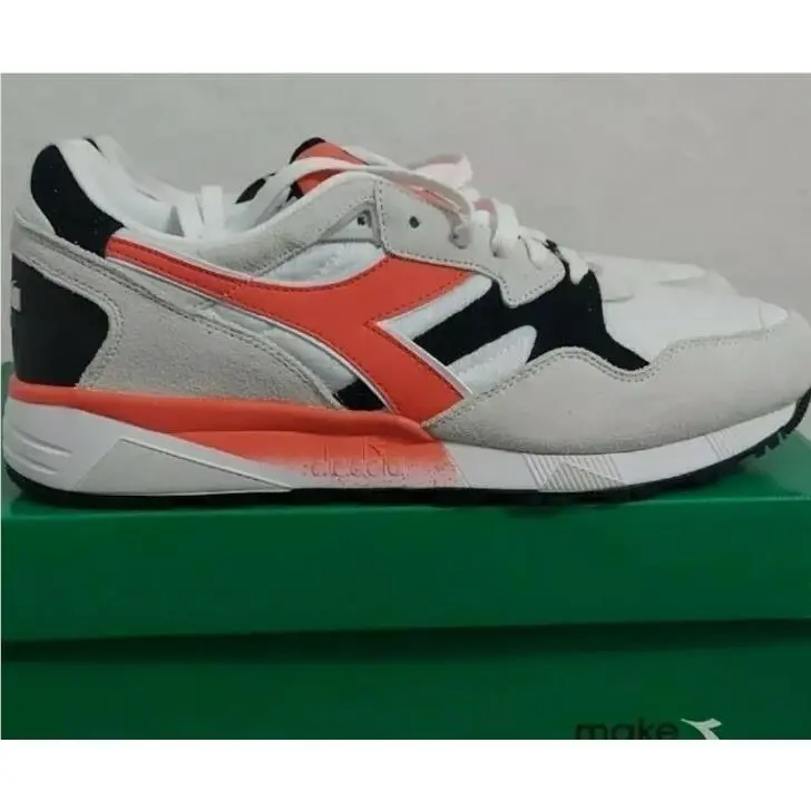 Diadora N9002 White Dark Red Black Men`s Shoes