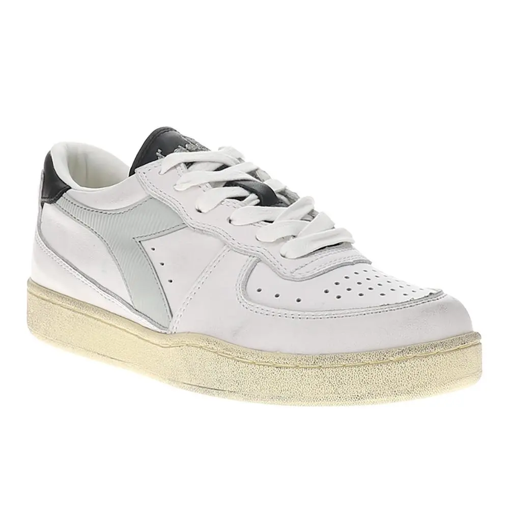 Diadora shoes - diadora Mi Basket Low Used Lace Up - 181233-C9304 - White 5