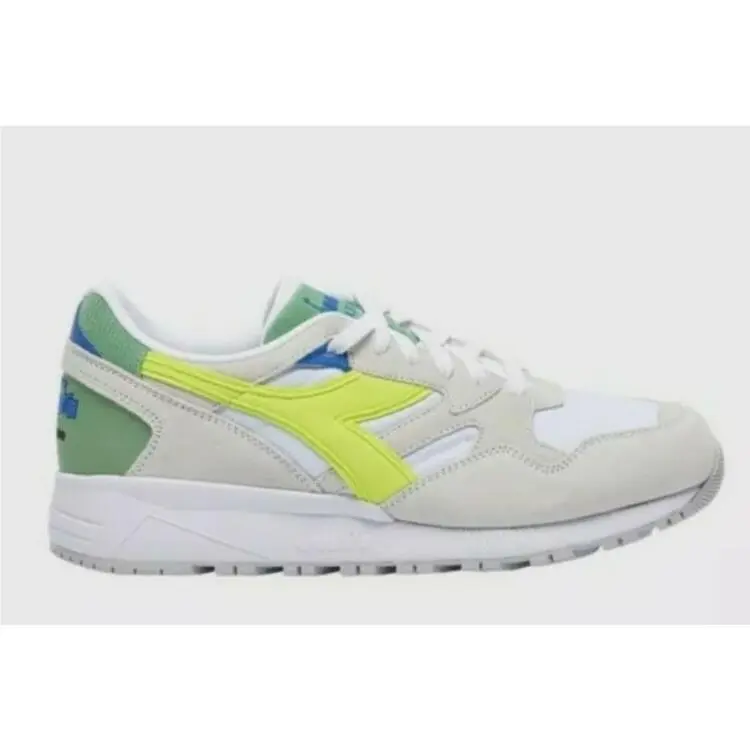 Diadora N9002 White Volt Green Italy C2416 Men`s Running Shoes