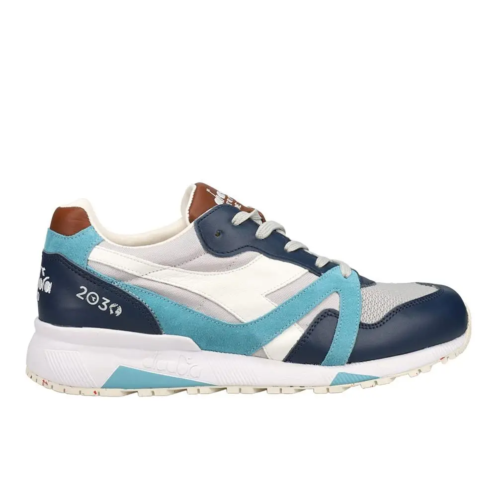Diadora N9000 2030 Italia Lace Up Mens Blue Grey Sneakers Casual Shoes 178285