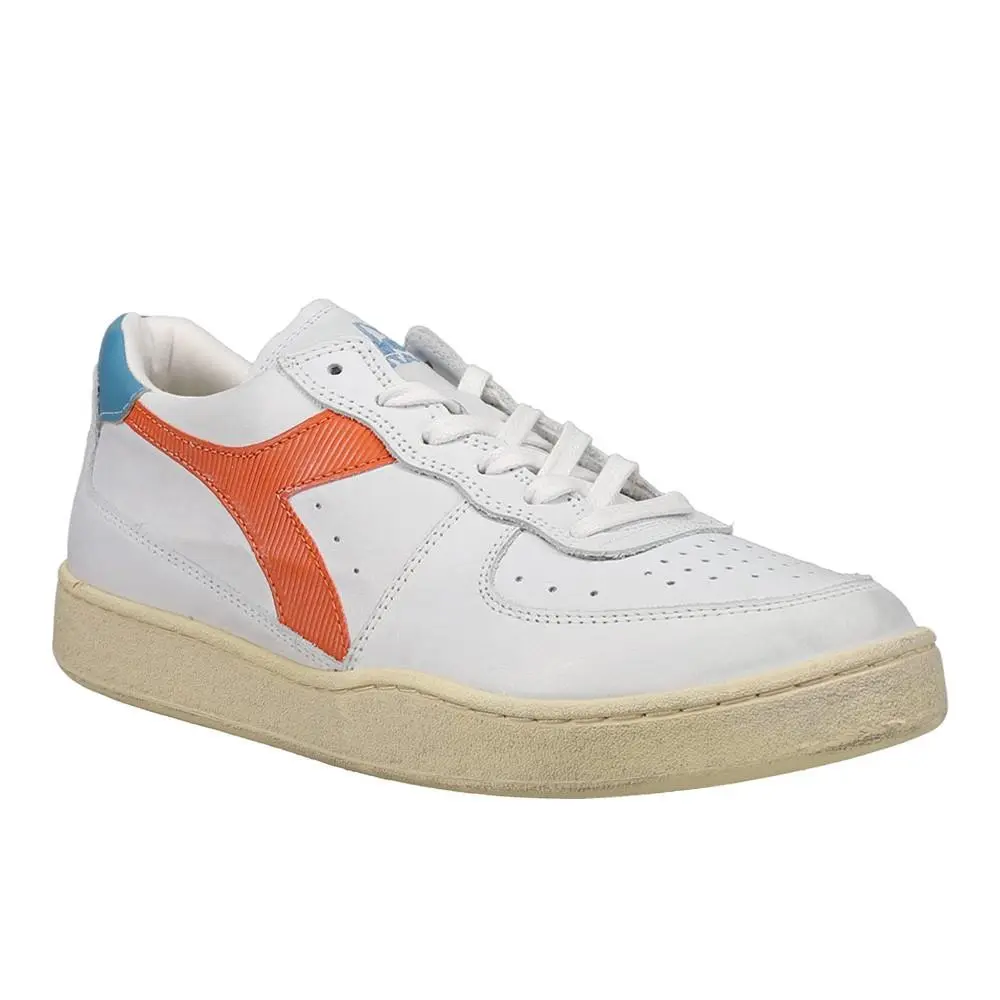 Diadora shoes - diadora Mi Basket Low Used Lace Up - 179043-C9886 - White 0