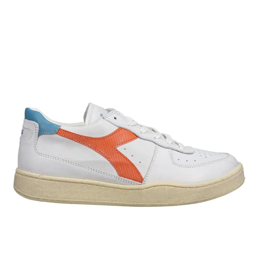 Diadora shoes - diadora Mi Basket Low Used Lace Up - 179043-C9886 - White 4
