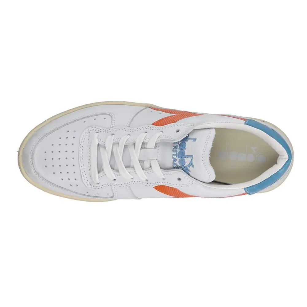 Diadora shoes - diadora Mi Basket Low Used Lace Up - 179043-C9886 - White 7