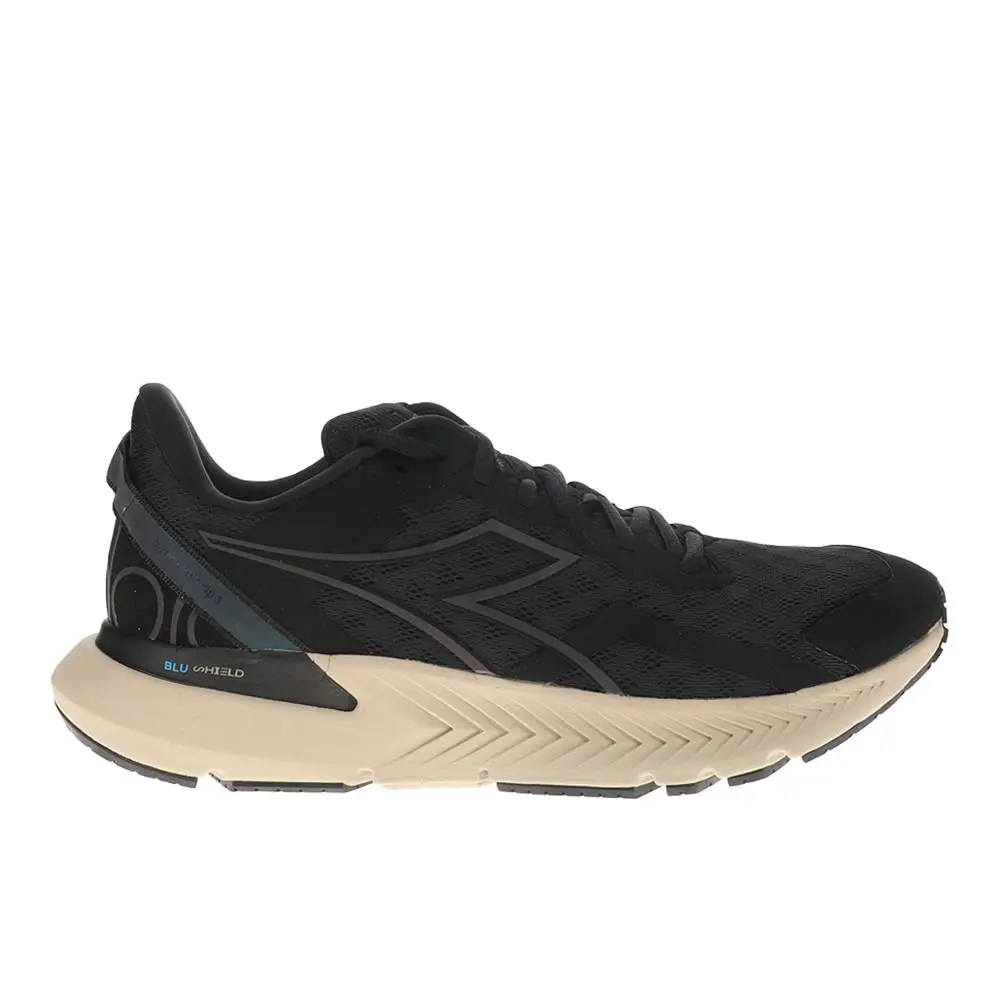 Diadora Mythos Blushield Volo 3 Hip Running Mens Black Sneakers Athletic Shoes