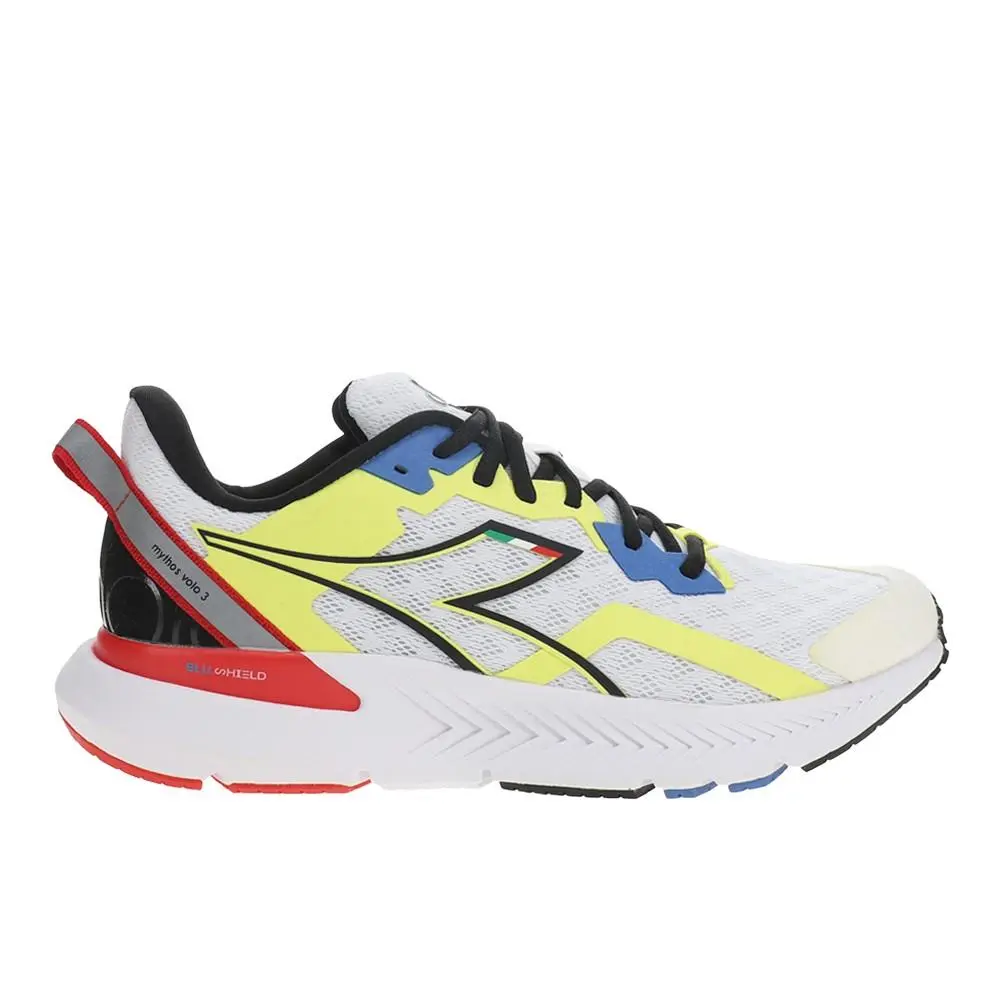 Diadora Mythos Blushield Volo 3 Running Mens White Sneakers Athletic Shoes 1790