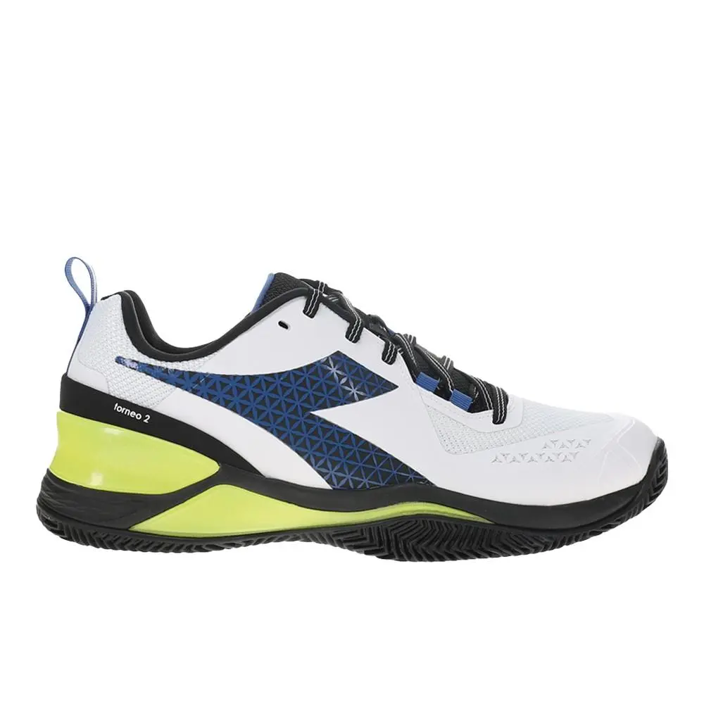 Diadora Blushield Torneo 2 Clay Tennis Mens White Sneakers Athletic Shoes 17950