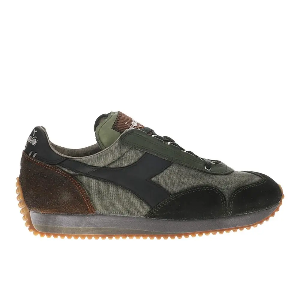 Diadora Equipe Dirty Sw Evo Lace Up Mens Green Sneakers Casual Shoes 181251-703