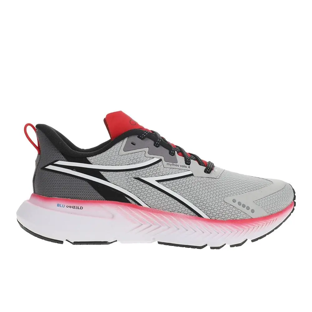 Diadora Mythos Blushield Volo 4 Running Mens Grey Sneakers Athletic Shoes 18025