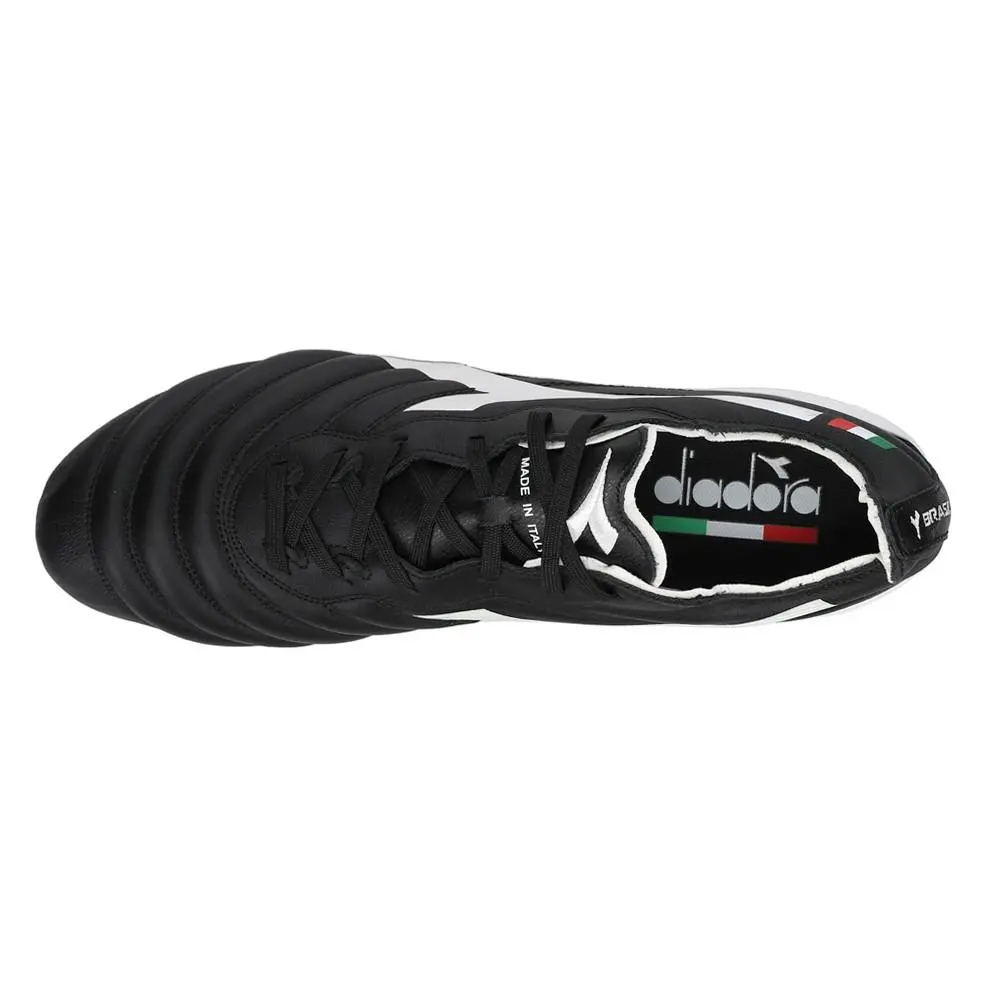 Diadora shoes - diadora Brasil Elite2 Tech Made In Italy Lpx Firm Ground Soccer C - 178799-C0641 - Black (UPC: 193867917526) 2