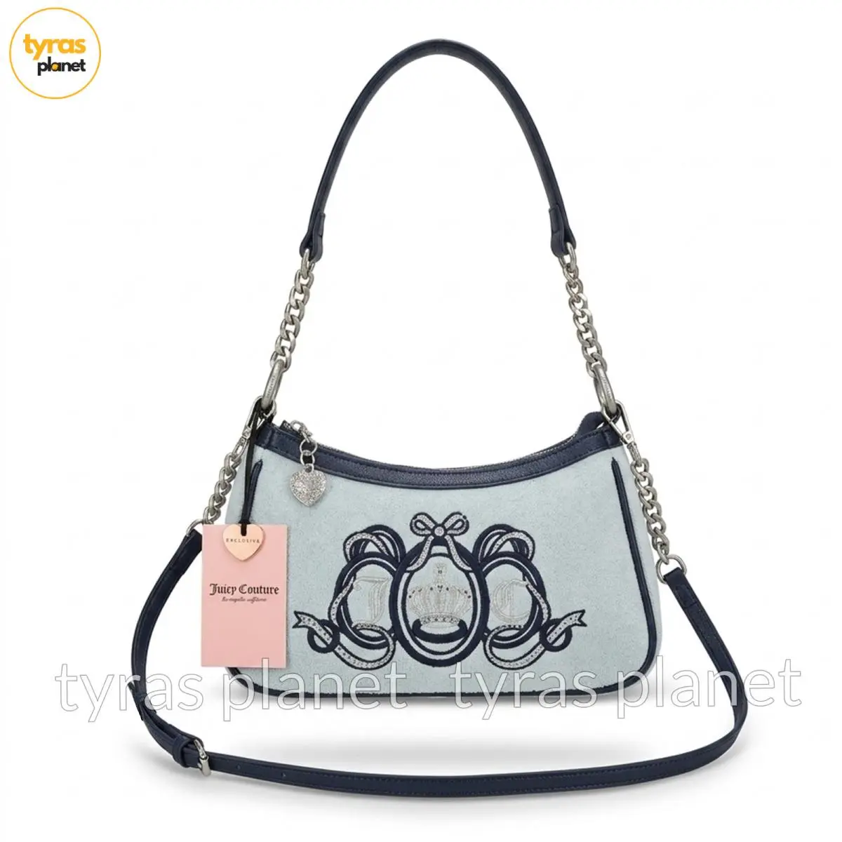 Juicy Couture Pastel Turquoise Juicy Lovers Club Shoulder Bag
