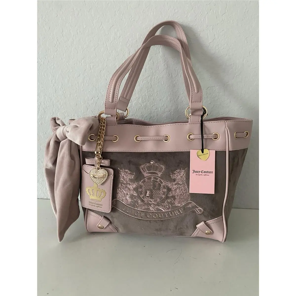 Classic Scottie Dogs Tote Daydreamer Iced Coffee Dusty Pink by Juicy Couture
