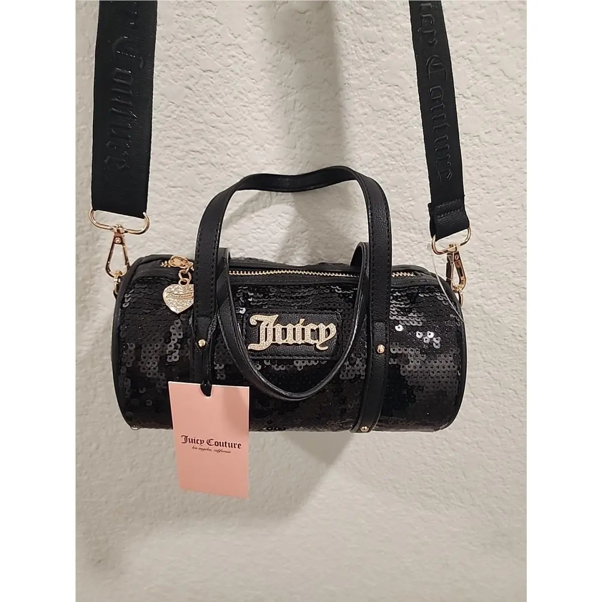 Free Love Semi Charmed Satchel Small Crossbody Bag Black by Juicy Couture