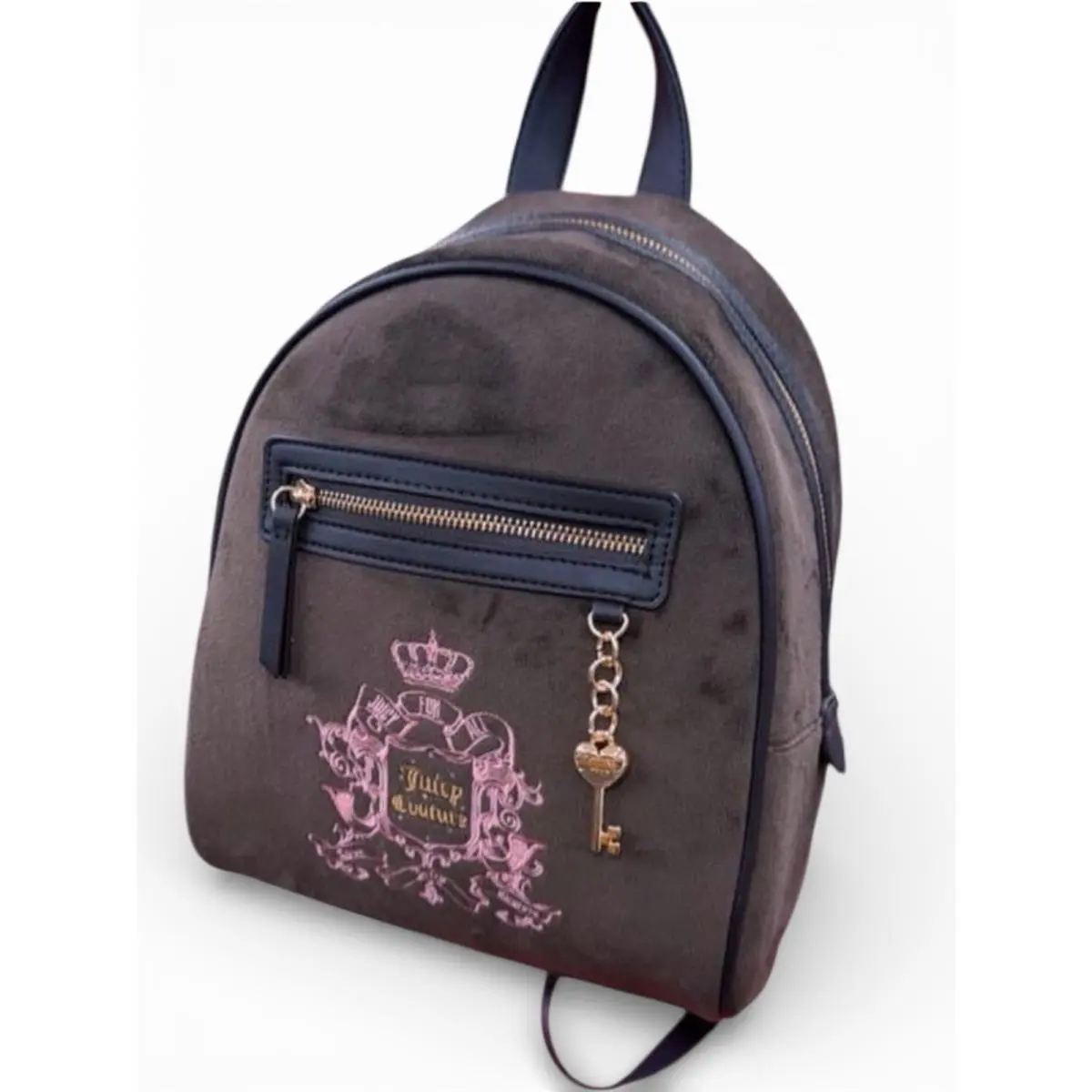 Juicy Couture Velour Backpack - Chocolate Brown Velour Bag