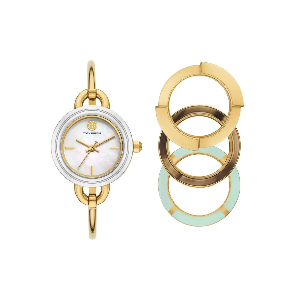 Miller Gift Set Gold-tone 27mm Mother of Pearl Dial Women`s Watch by Tory Burch