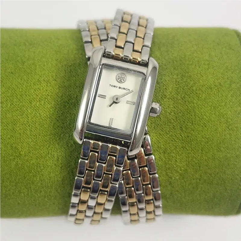 Gold Silver 2 Tone Mini Eleanor Wrap Bracelet Watch TBW1093 Nwot by Tory Burch
